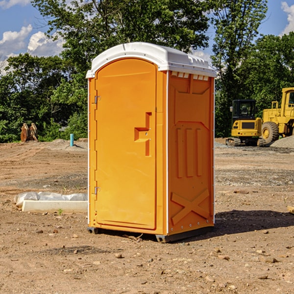 how often are the porta potties cleaned and serviced during a rental period in Belleville